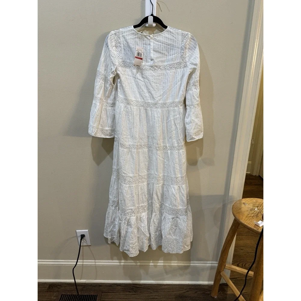 MICHAEL Michael Kors White‎ Dress Size XS Prairie Victorian Fairy Core Lace